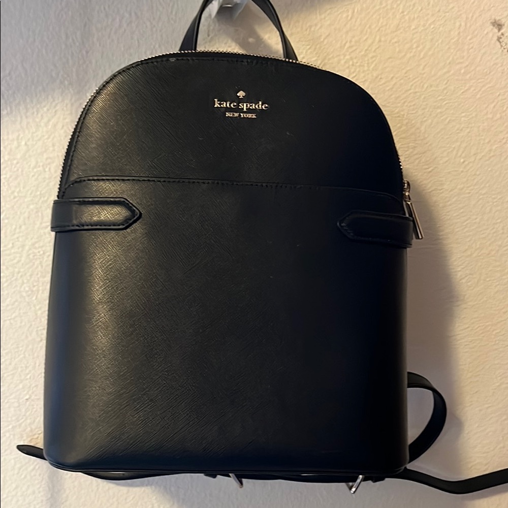 Kate Spade Black Leather Backpack